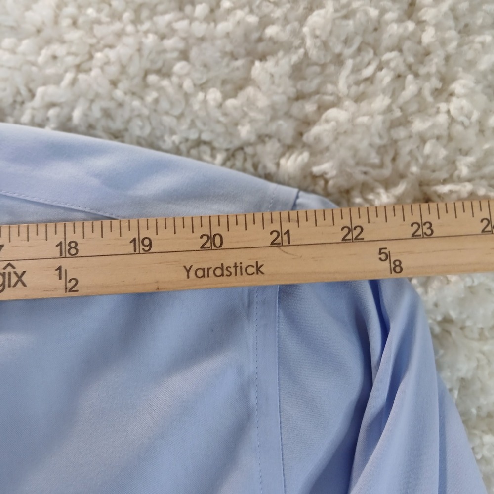Jos A Bank Traveler Button Down Shirt Light Blue Fit Long Sleeve Mens 17 1/2 34 - Picture 4 of 7